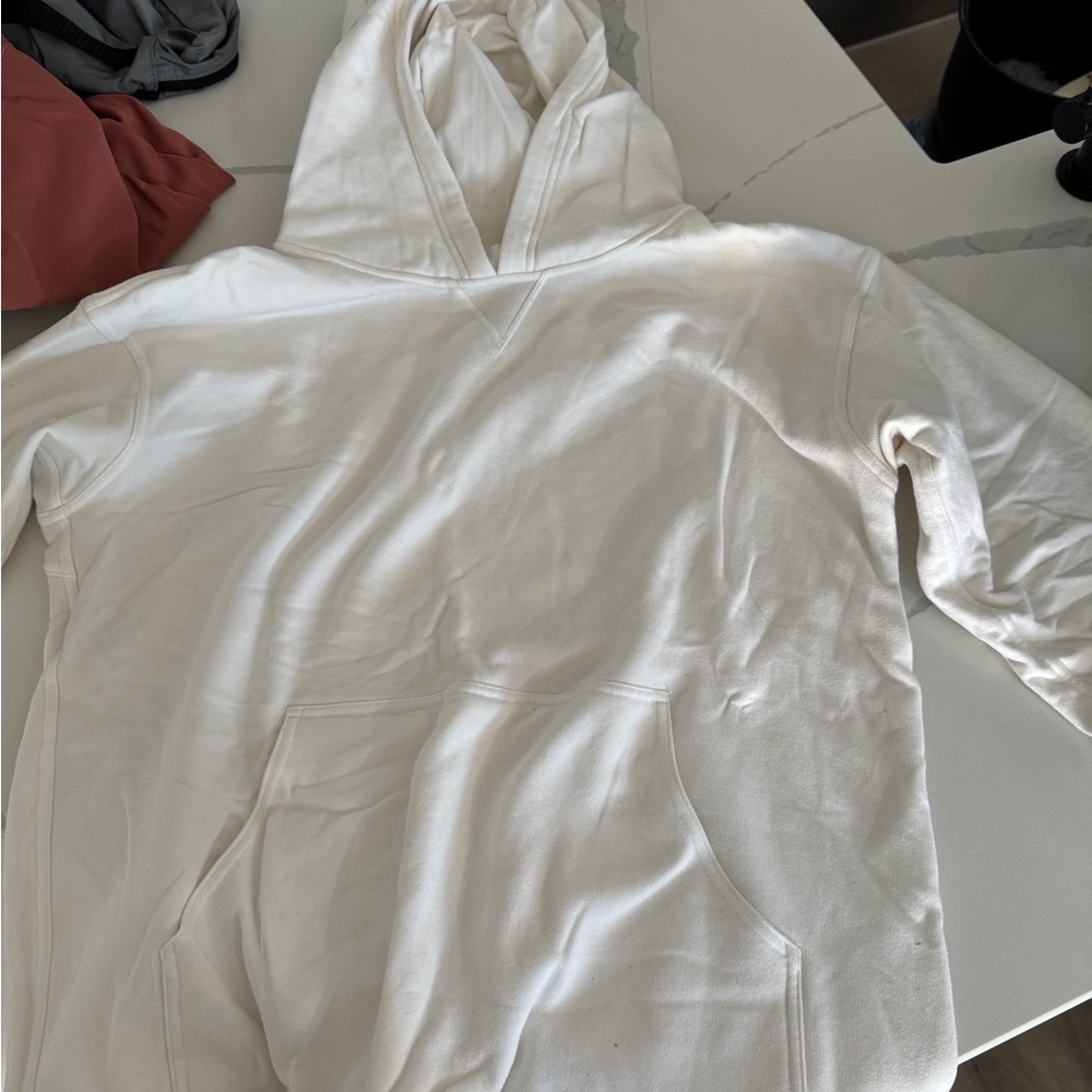 Lululemon White Hoodie with Front Pocket